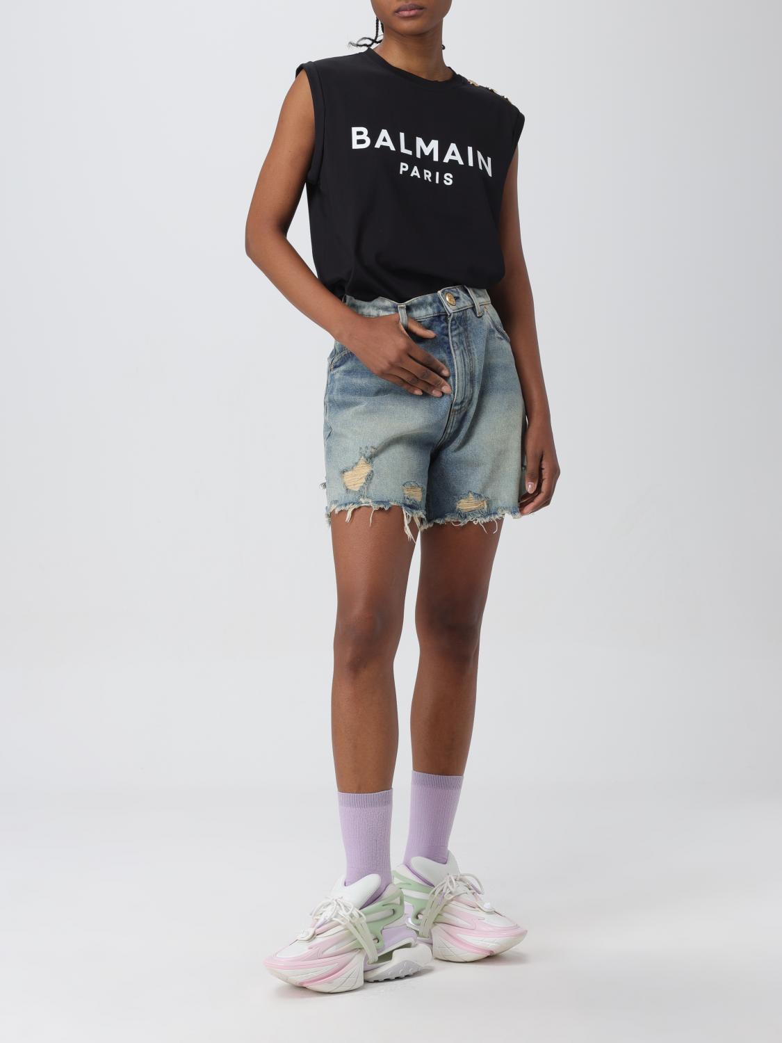 BALMAIN CAMISETA: Camiseta mujer Balmain, Negro - Img 2