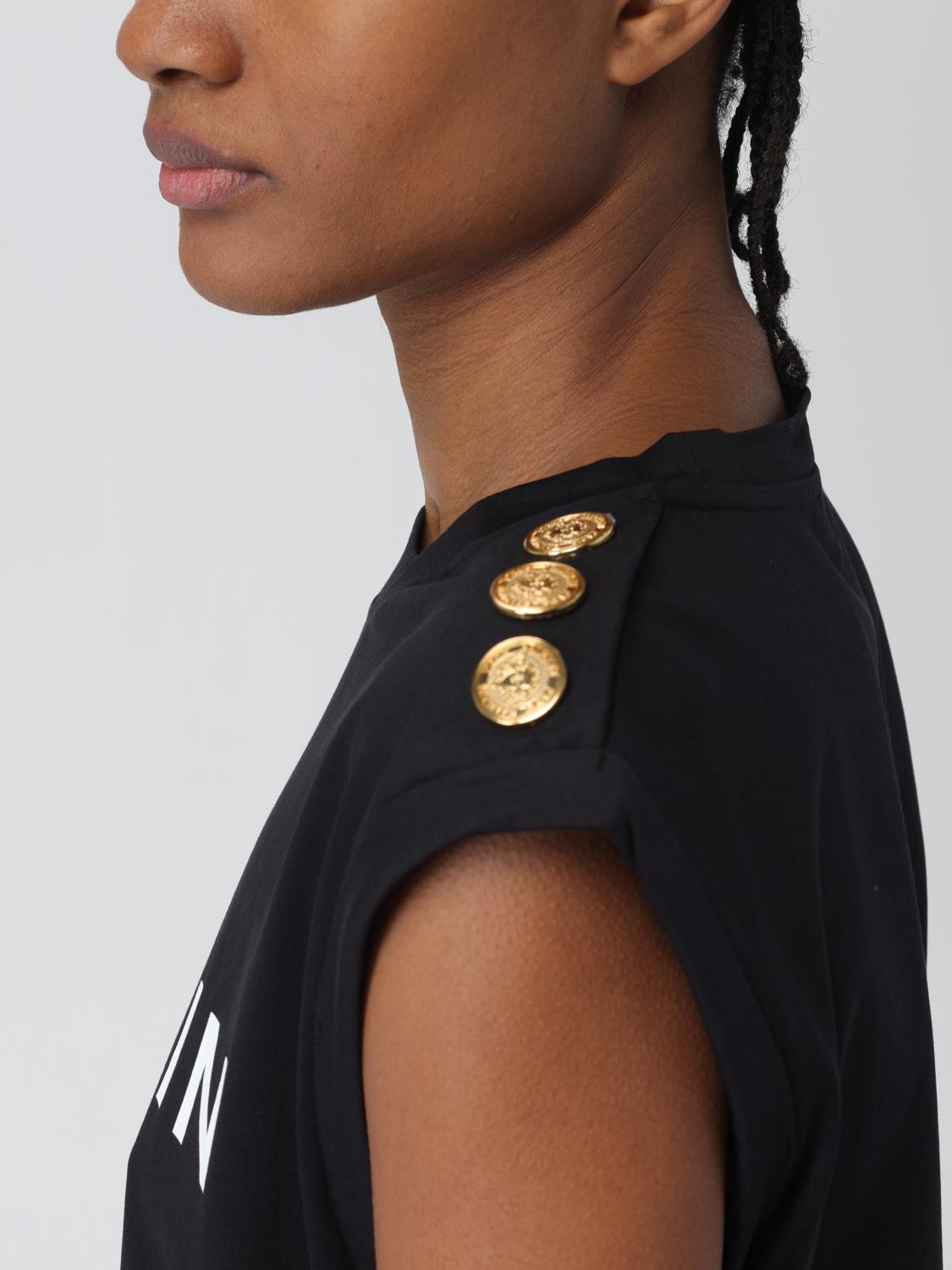 BALMAIN CAMISETA: Camiseta mujer Balmain, Negro - Img 5