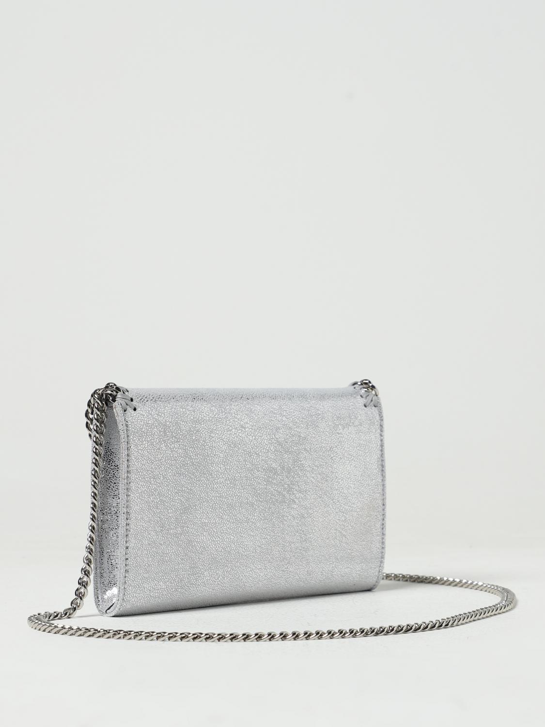 STELLA MCCARTNEY BORSA A TRACOLLA: Borsa Falabella Stella McCartney in pelle sitnetica cracklé, Grigio - Img 2