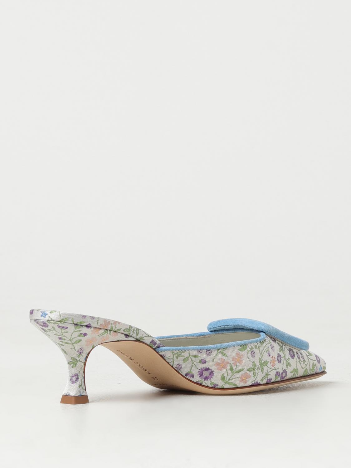 Manolo Blahnik Maysalebi mules in fabric with jacquard floral
