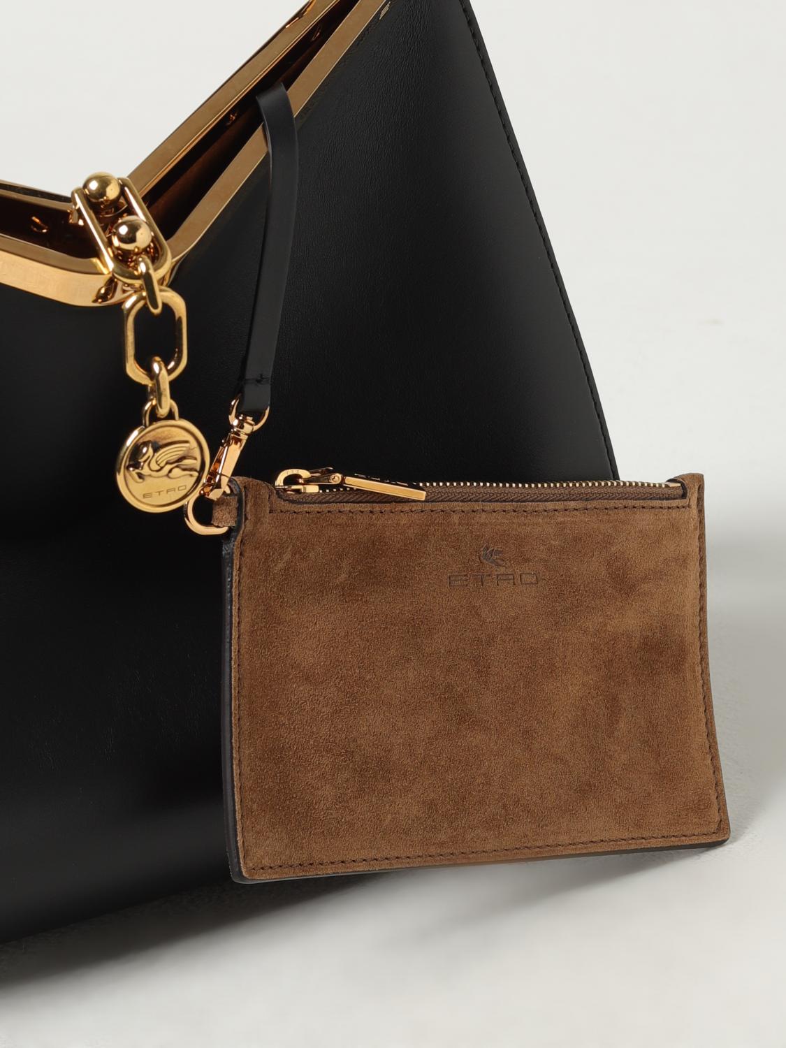 ETRO BORSA A SPALLA: Borsa Vela Etro in pelle, Nero - Img 3