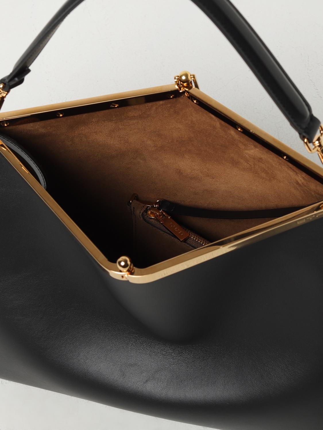 ETRO BORSA A SPALLA: Borsa Vela Etro in pelle, Nero - Img 4