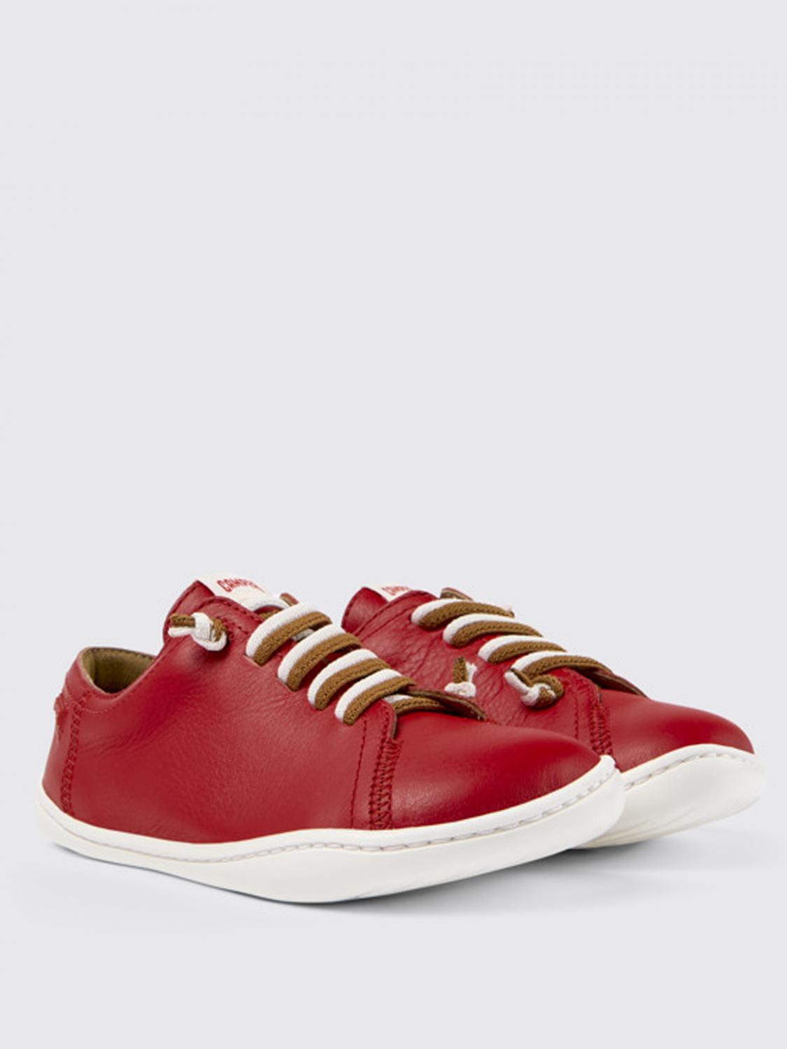 CAMPER SNEAKERS: Sneakers Peu Camper in pelle, Rosso - Img 2