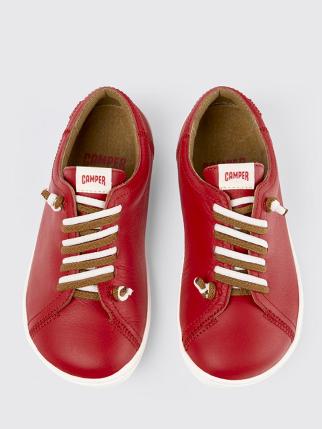 CAMPER SNEAKERS: Sneakers Peu Camper in pelle, Rosso - Img 4
