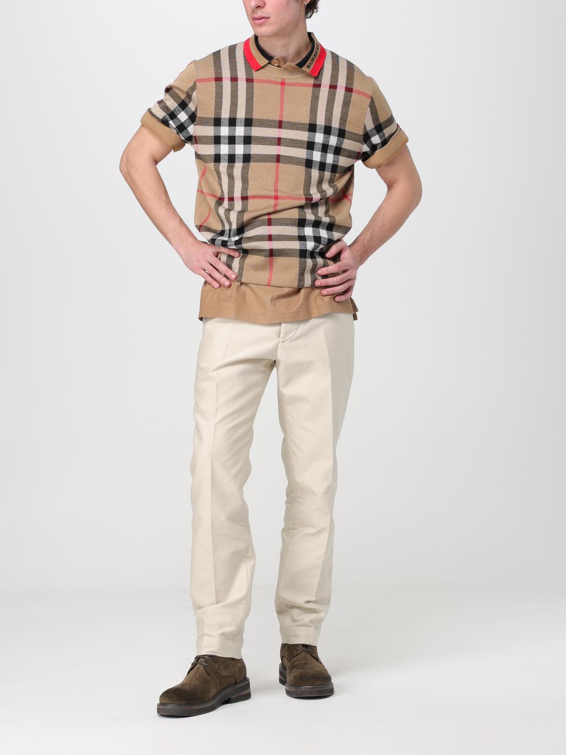 BURBERRY POLO SHIRT: T-shirt men Burberry, Beige - Img 2