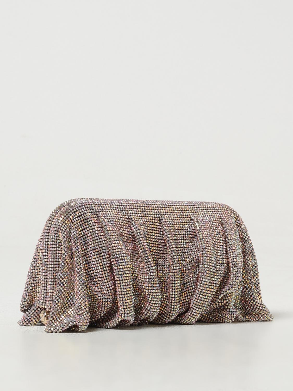 BENEDETTA BRUZZICHES BORSA MINI: Clutch Venus Benedetta Bruzziches in maglia metallica con strass, Rosa - Img 2