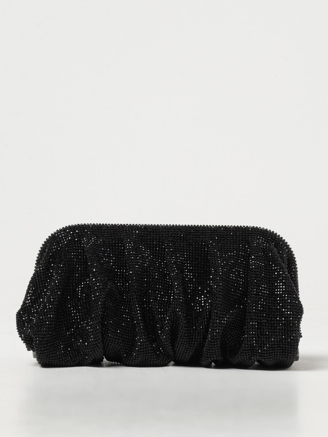 BENEDETTA BRUZZICHES BORSA MINI: Clutch Venus Benedetta Bruzziches in maglia metallica con strass, Nero 1 - Img 1
