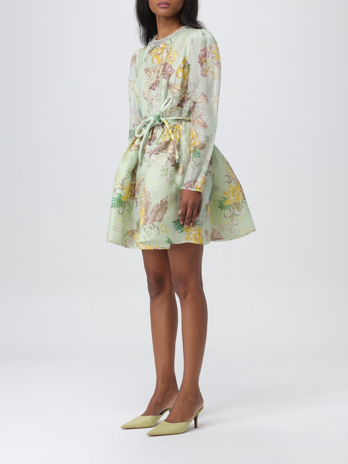 zimmermann dress green ZIMMERMANN Floral-print cotton maxi dress