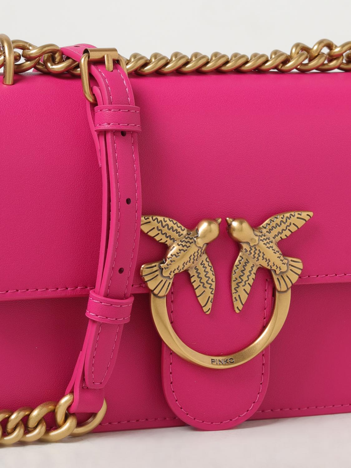 PINKO BORSA MINI: Borsa Love One Mini Pinko in pelle, Fuxia - Img 3