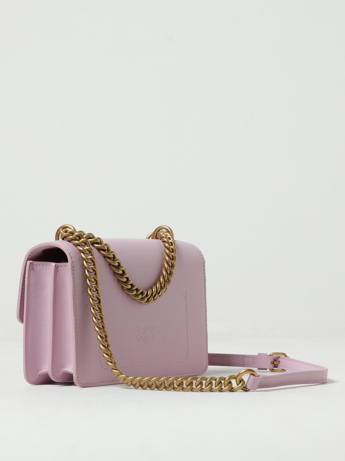 PINKO BORSA MINI: Borsa Love One Mini Pinko in pelle, Viola - Img 2