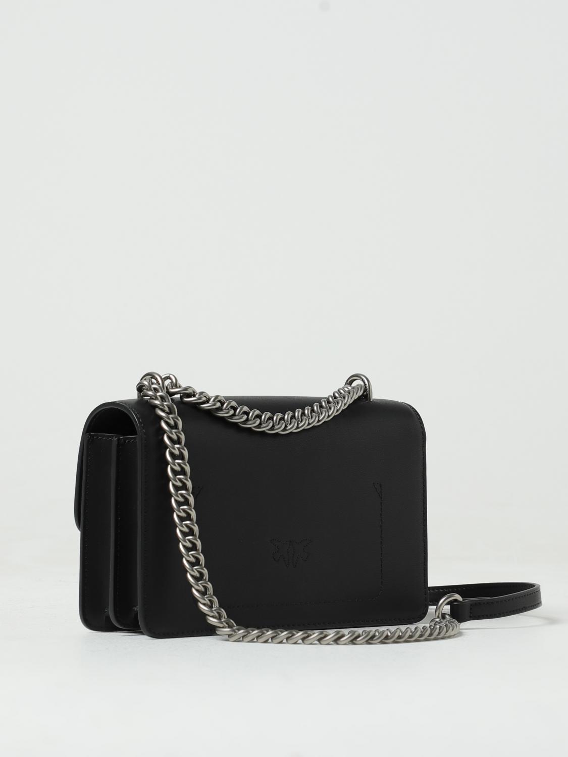 PINKO BORSA MINI: Borsa Love One Mini Pinko in pelle, Nero 1 - Img 2