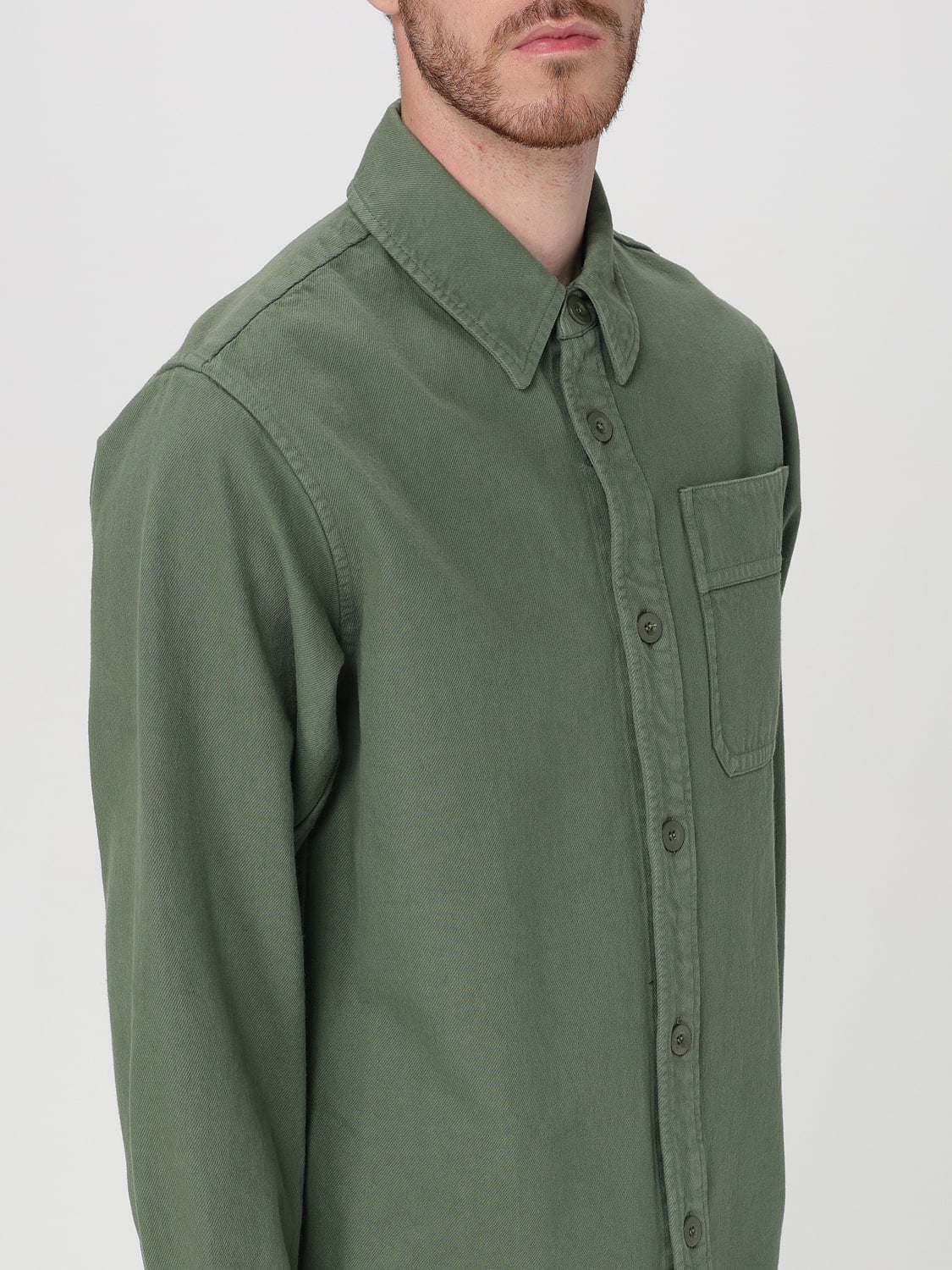 A.P.C. CAMICIA: Camicia A.P.C. in misto cotone , Verde - Img 4