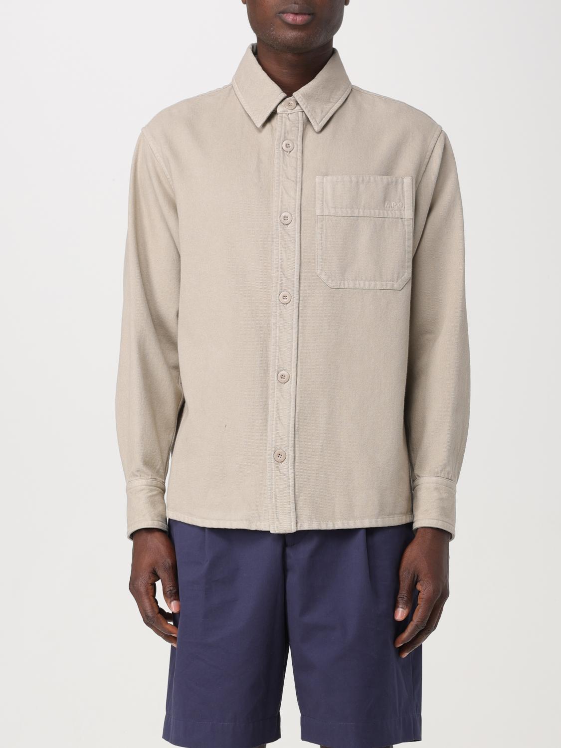 A.P.C. CAMISA: Camisa hombre A.P.C., Beige - Img 1
