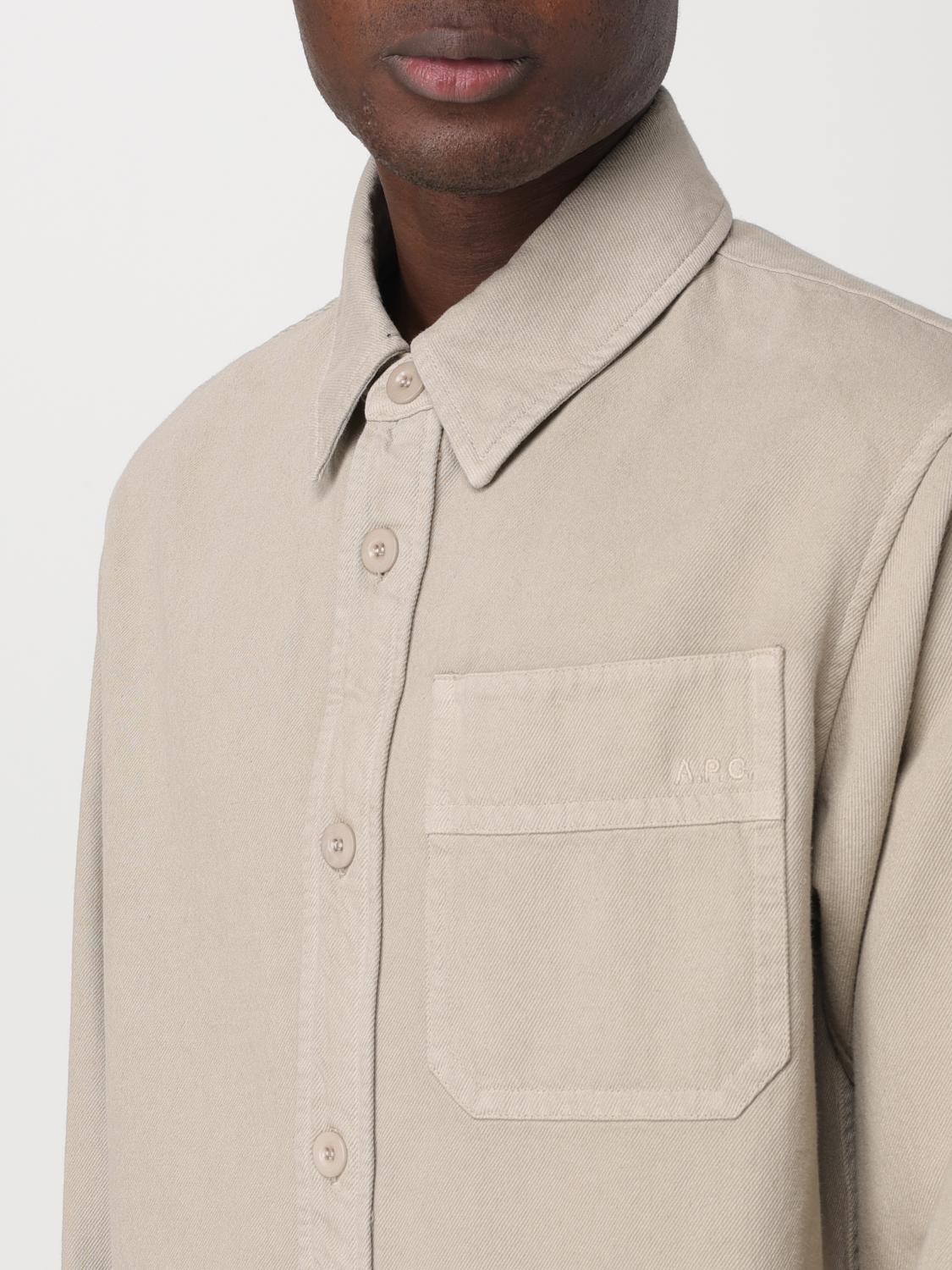 A.P.C. CAMISA: Camisa hombre A.P.C., Beige - Img 3