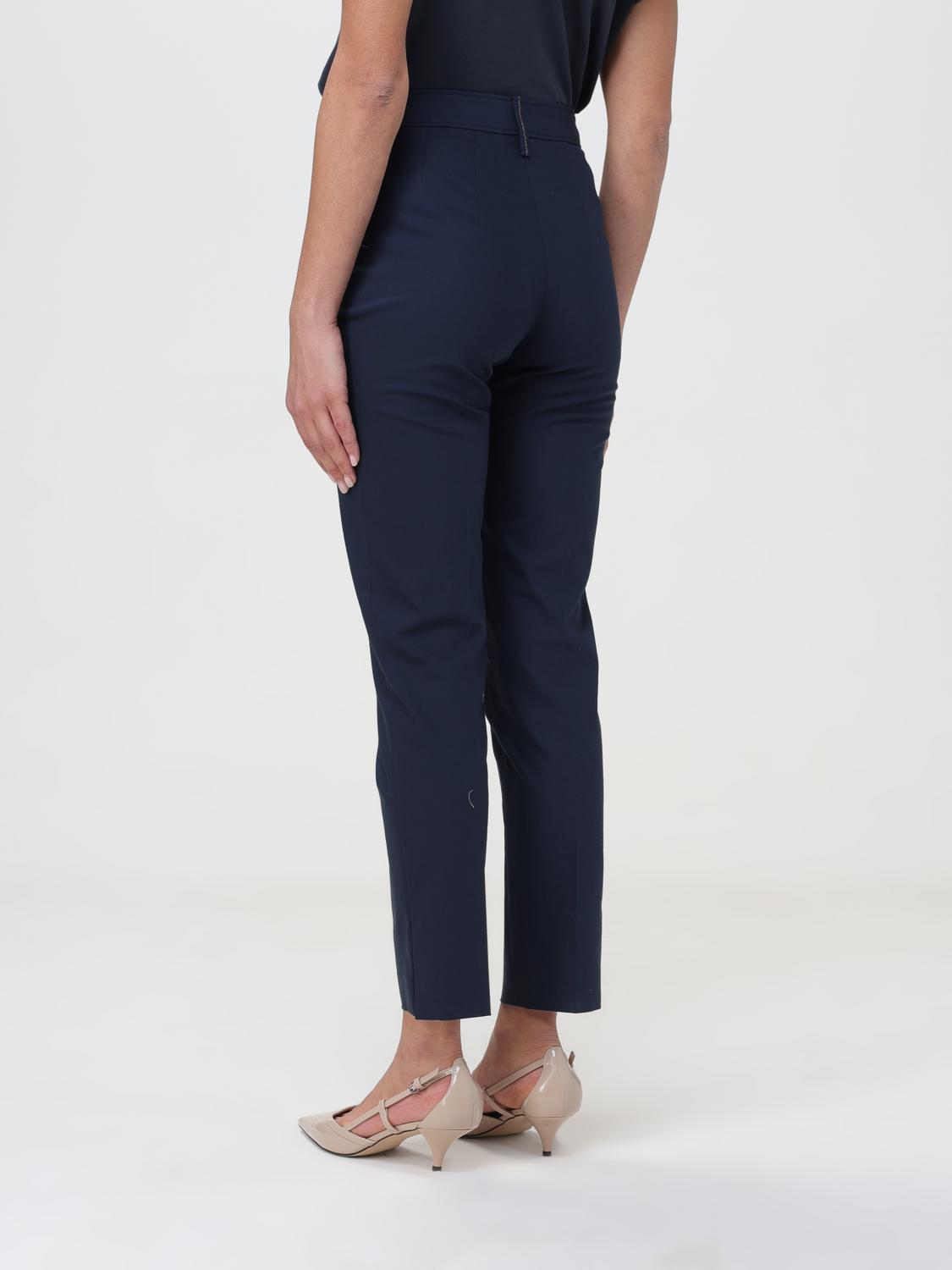 BRUNELLO CUCINELLI PANTALONI: Pantalone crop Brunello Cucinelli, Blue - Img 3