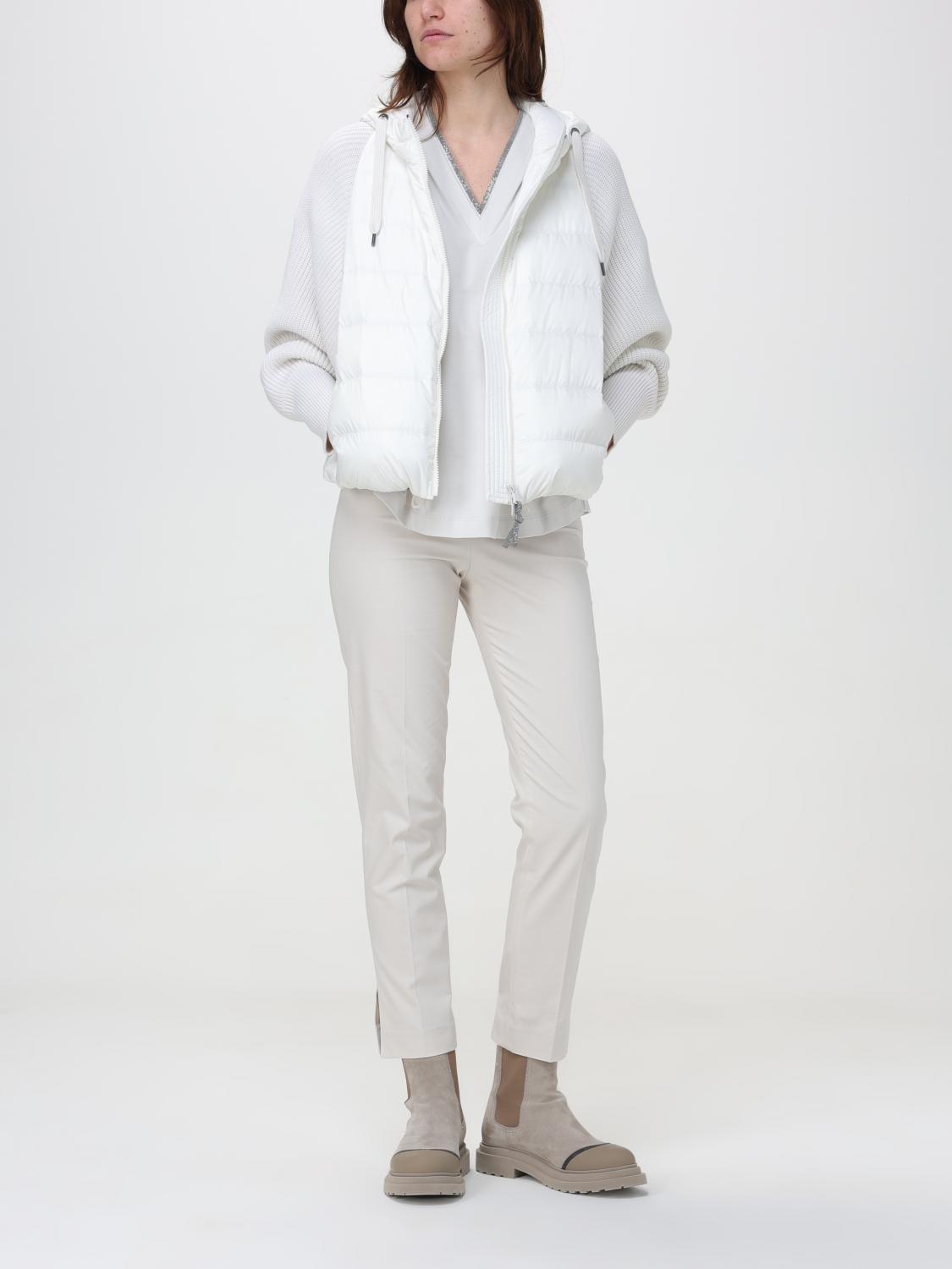 BRUNELLO CUCINELLI 팬츠: 팬츠 여성 Brunello Cucinelli, 베이지 - Img 2