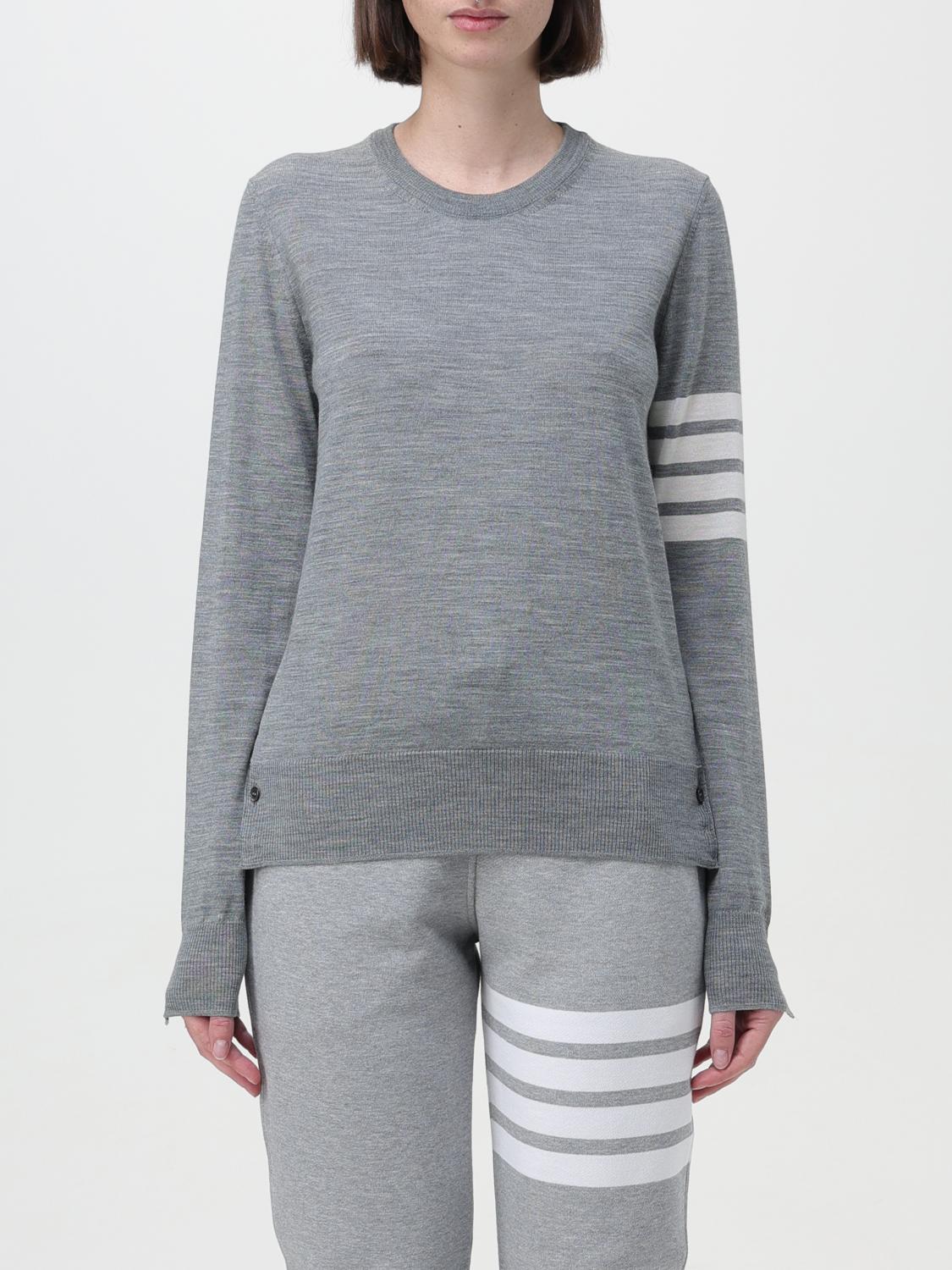 THOM BROWNE PULLOVER: Thom Browne Pullover aus Merinowolle, Grau - Img 1