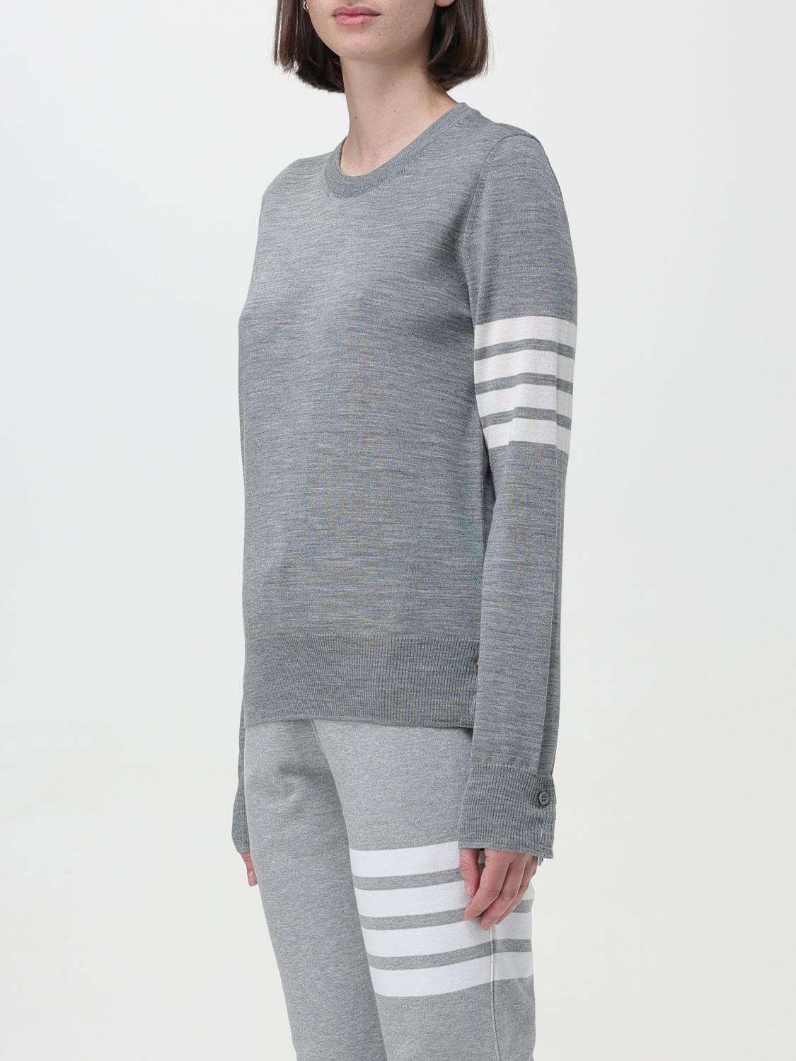 THOM BROWNE PULLOVER: Thom Browne Pullover aus Merinowolle, Grau - Img 4