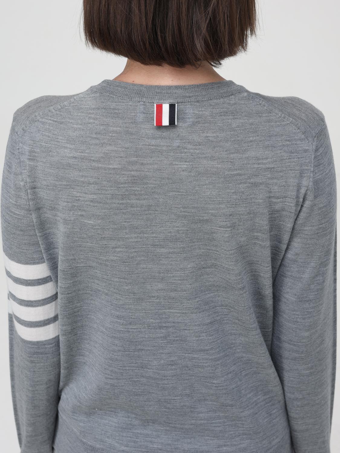 THOM BROWNE PULLOVER: Thom Browne Pullover aus Merinowolle, Grau - Img 5