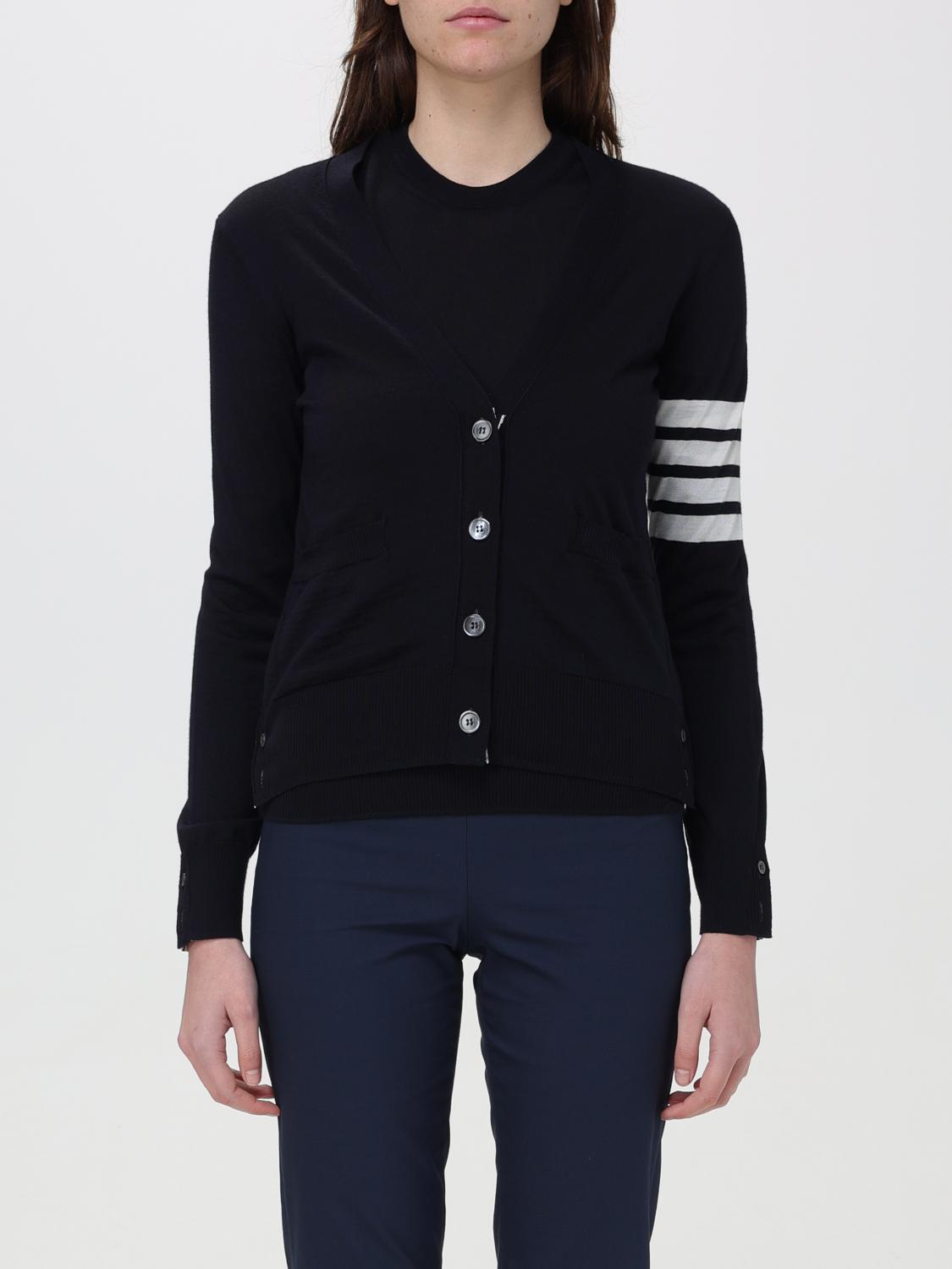 THOM BROWNE CARDIGAN: Cardigan woman Thom Browne, Blue - Img 1