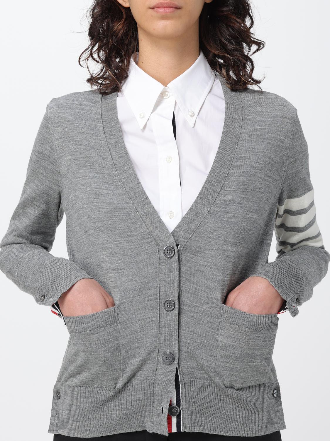 THOM BROWNE PULLOVER: Strickjacke damen Thom Browne, Grau 1 - Img 5