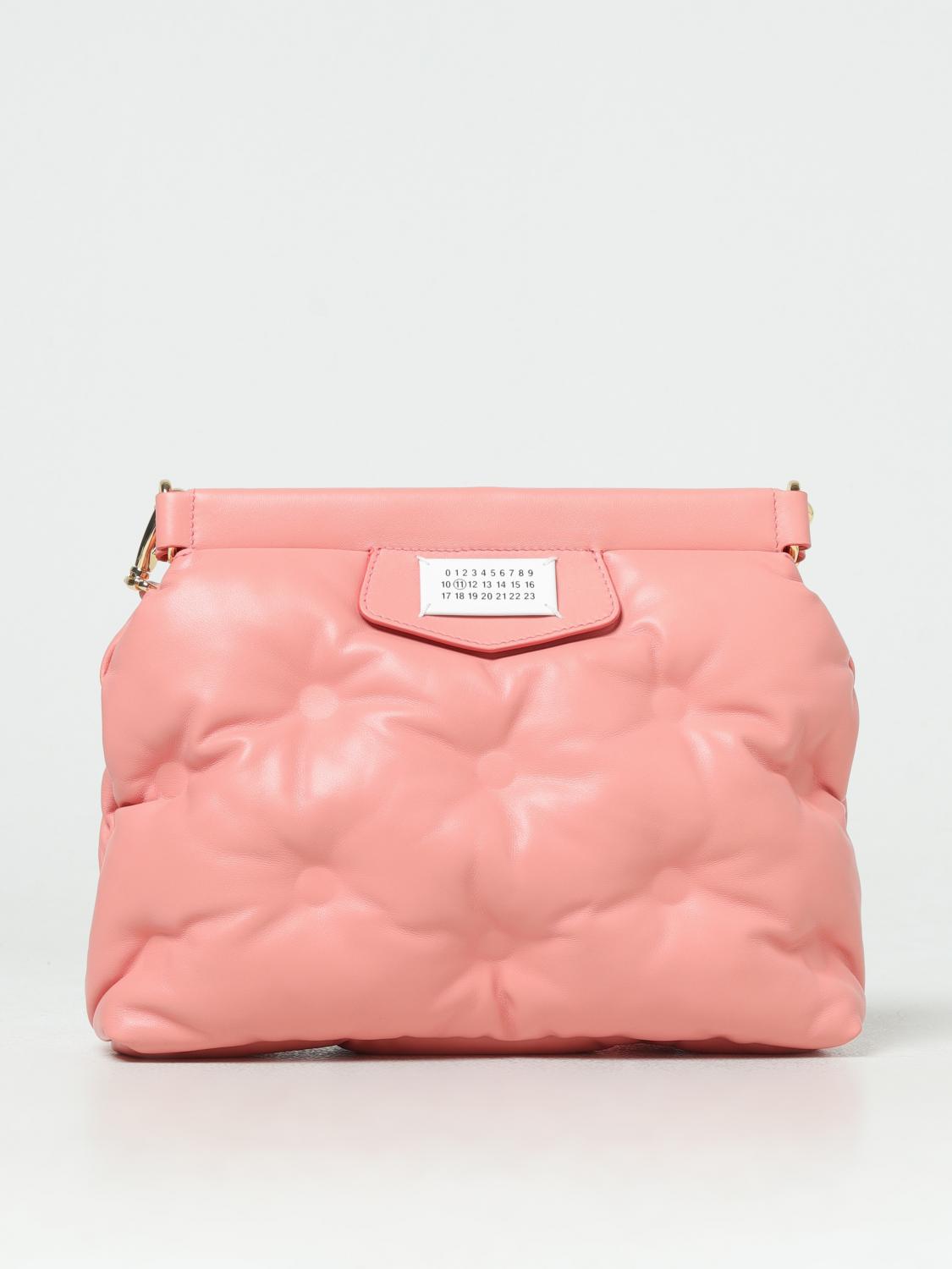 MAISON MARGIELA BORSA A SPALLA: Pouch Glam Slam Maison Margiela in nappa matelassè, Rosso - Img 1