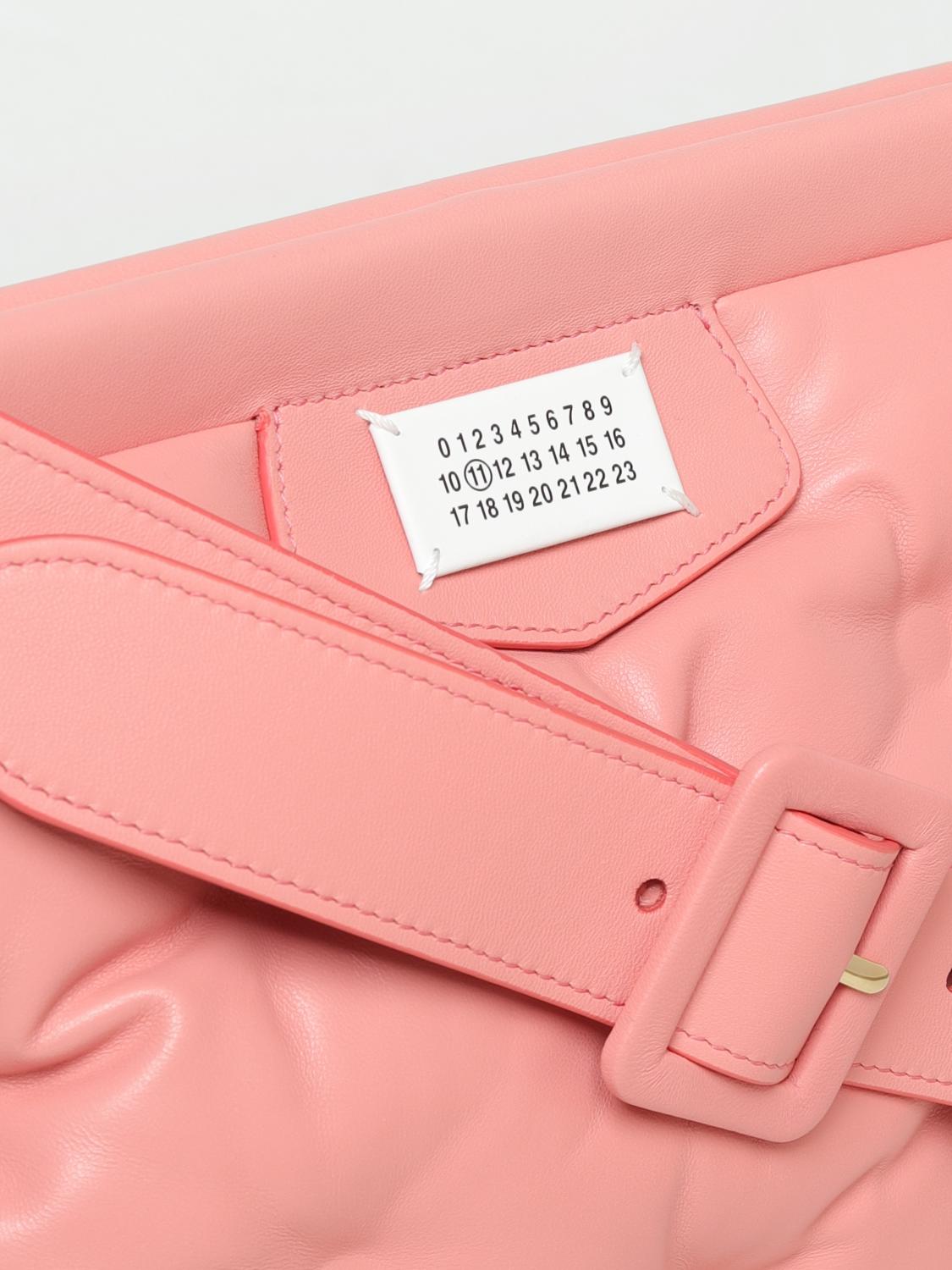 MAISON MARGIELA BORSA A SPALLA: Pouch Glam Slam Maison Margiela in nappa matelassè, Rosso - Img 4