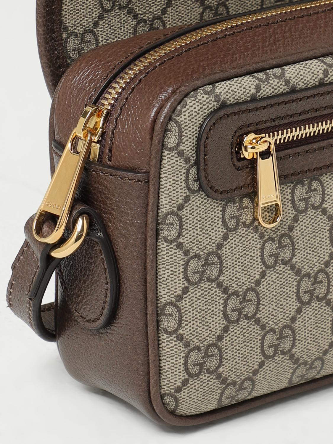 GUCCI BORSA MINI: Borsa Ophidia mini Gucci in tessuto GG Supreme, Ebano - Img 4