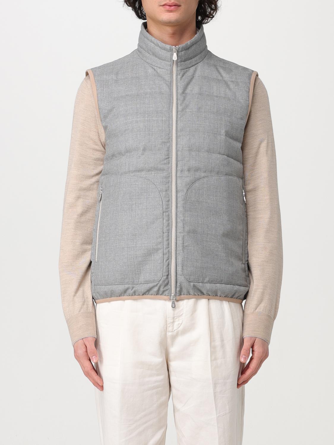 BRUNELLO CUCINELLI SUIT VEST: Coat men Brunello Cucinelli, Grey - Img 1