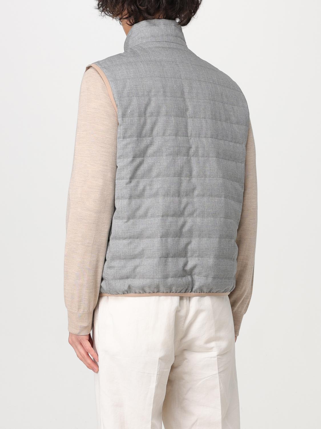BRUNELLO CUCINELLI SUIT VEST: Coat men Brunello Cucinelli, Grey - Img 3