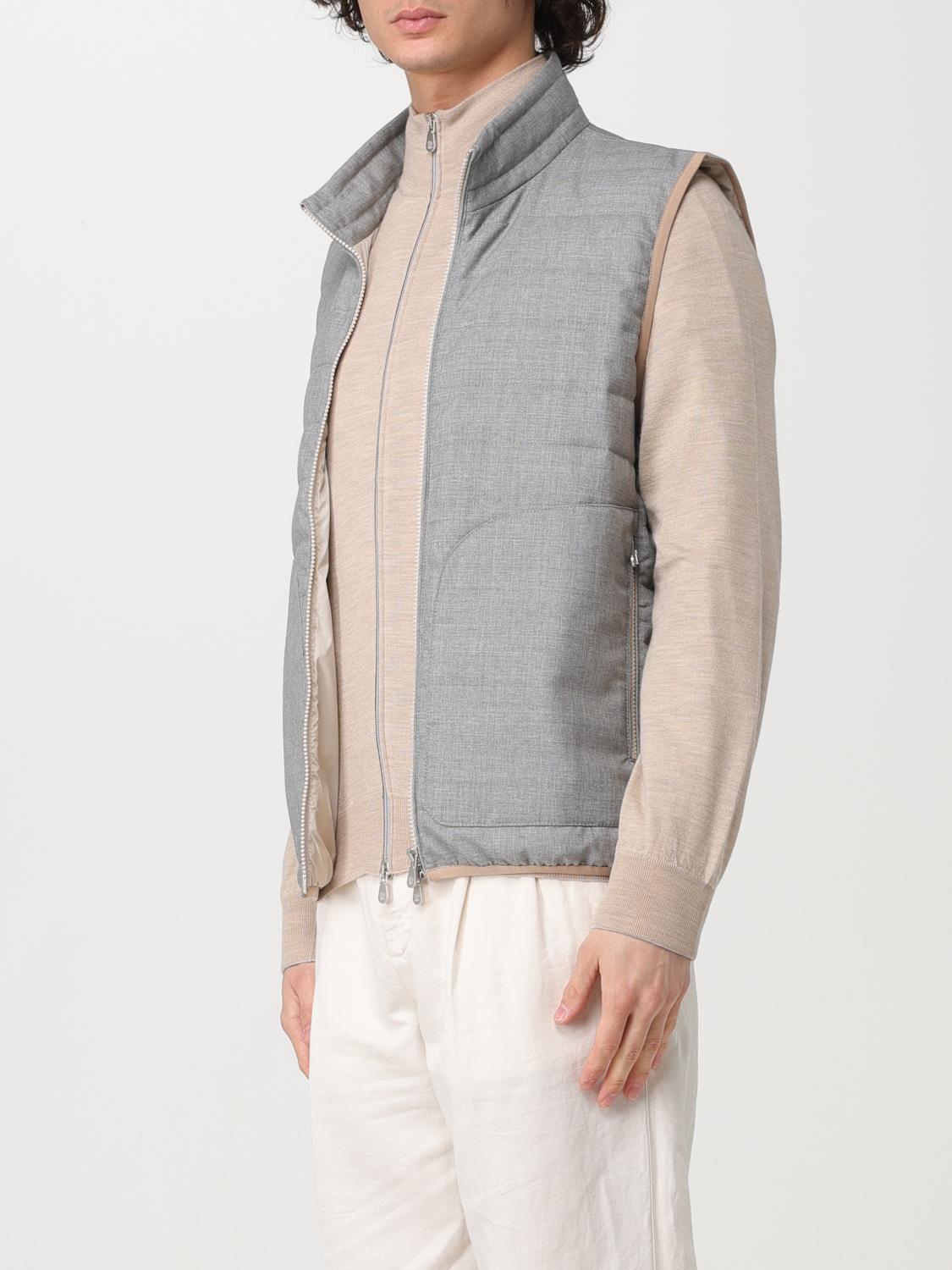 BRUNELLO CUCINELLI SUIT VEST: Coat men Brunello Cucinelli, Grey - Img 4
