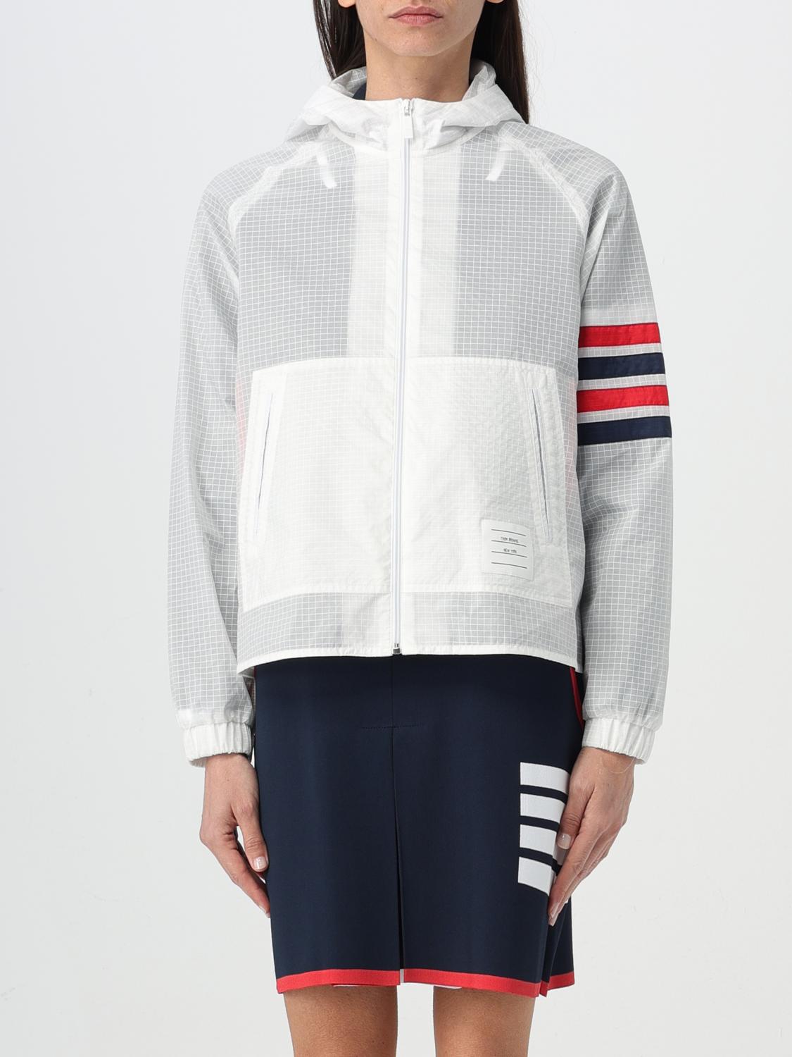 ジャケット THOM BROWNE Women Jackets FJT316AF0517100 White Thom Browne Windbreaker - White - Women | FJT316AF0517100