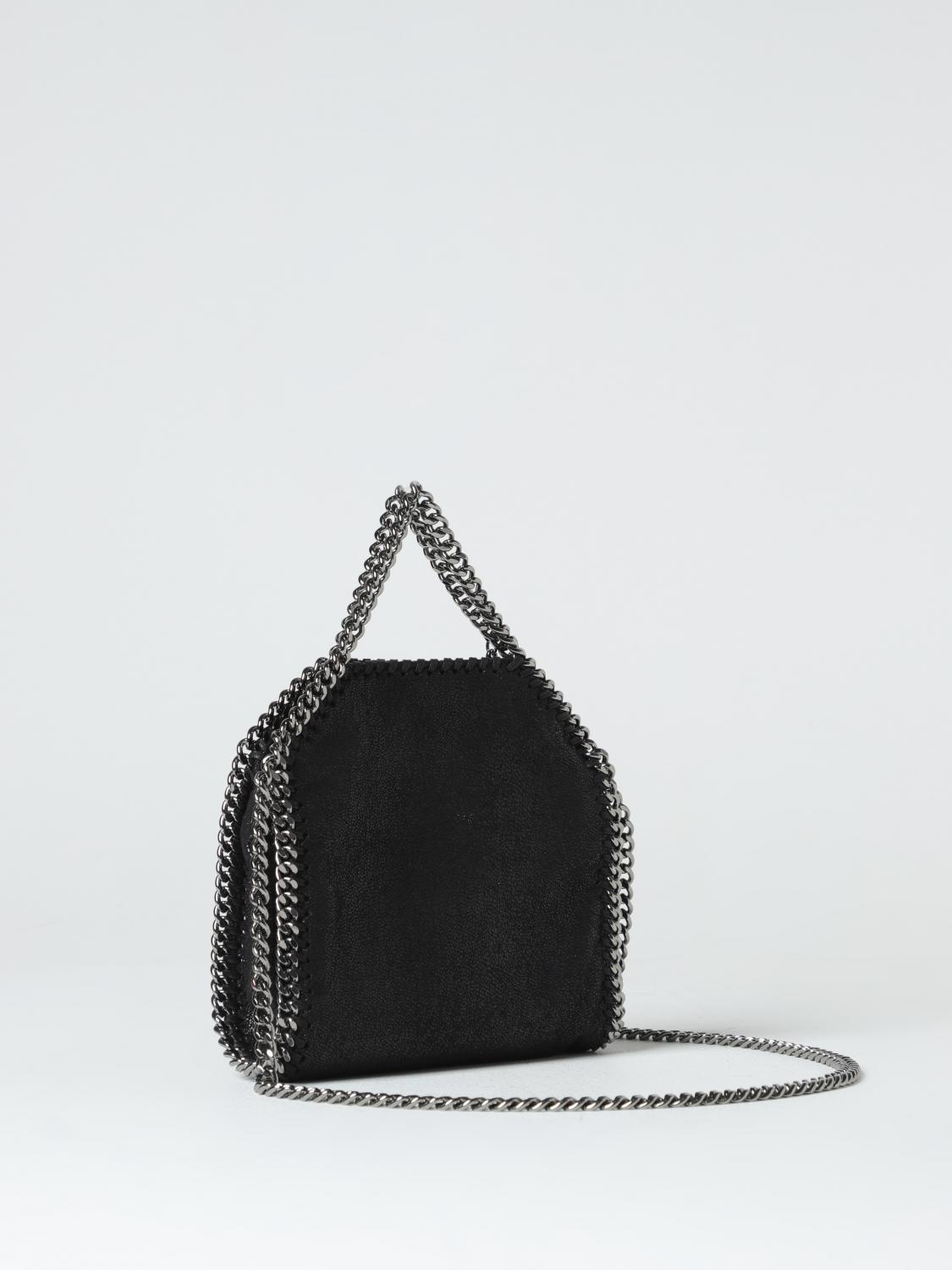 STELLA MCCARTNEY MINI BOLSO: Bolso Falabella Mini de piel sintética craquelada Stella McCartney, Negro - Img 3