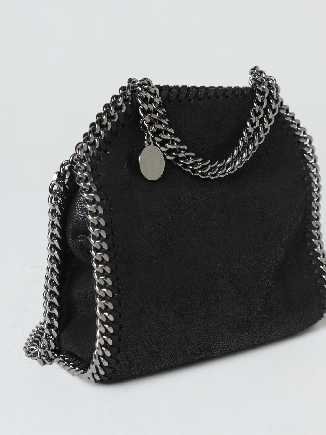 STELLA MCCARTNEY MINI BOLSO: Bolso Falabella Mini de piel sintética craquelada Stella McCartney, Negro - Img 4