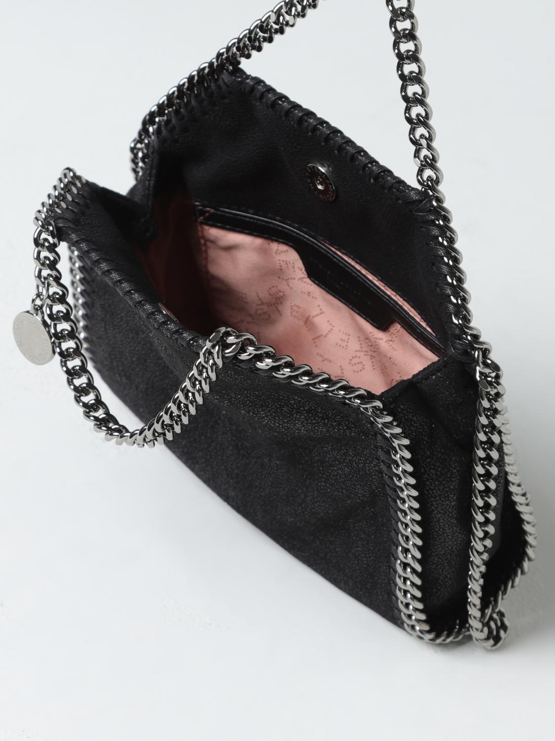STELLA MCCARTNEY MINI BOLSO: Bolso Falabella Mini de piel sintética craquelada Stella McCartney, Negro - Img 5