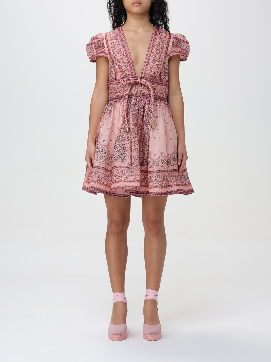 ZIMMERMANN ABITO: Abito mini Zimmermann Paisley, Rosa - Img 1