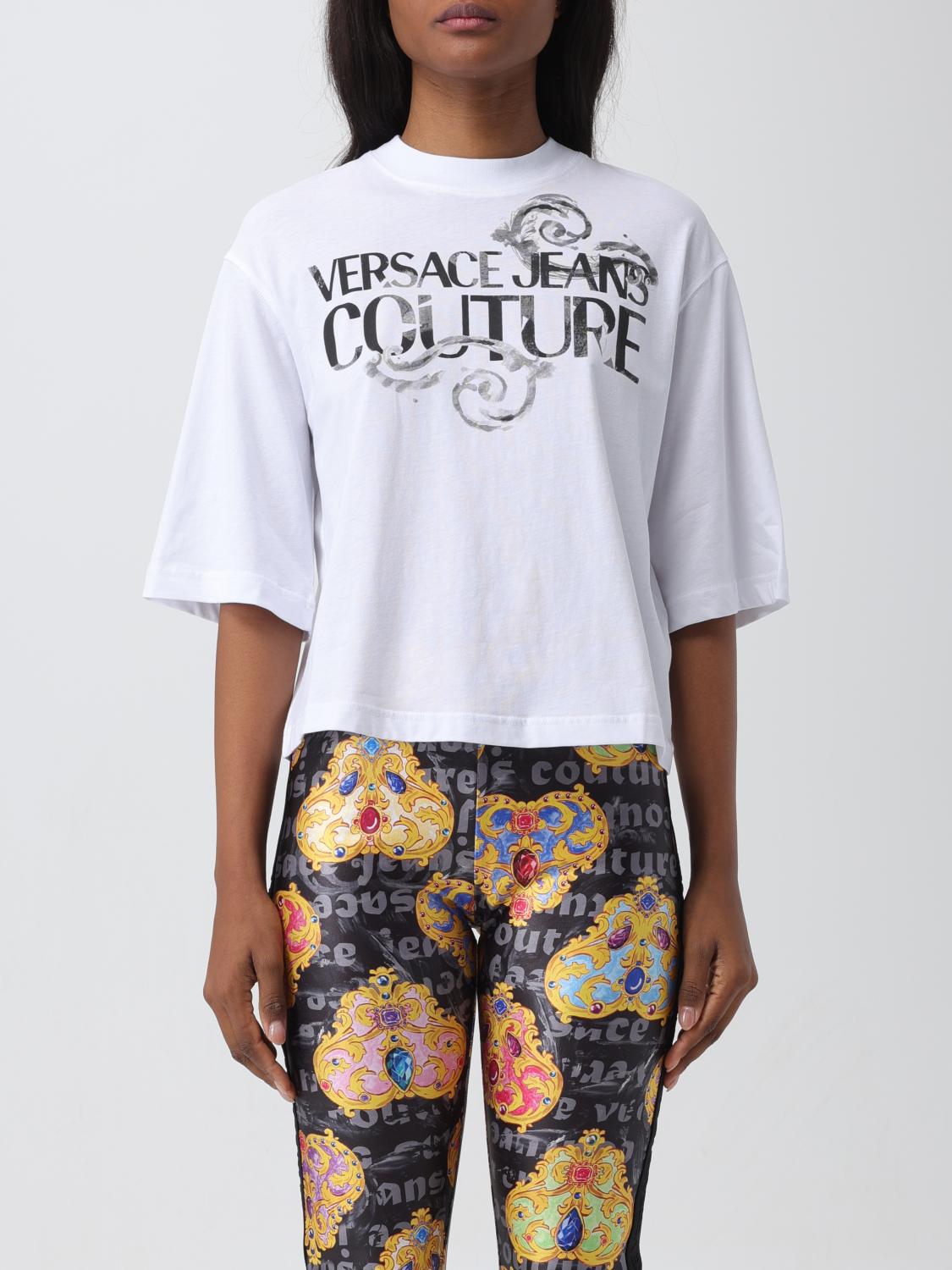 VERSACE JEANS COUTURE T-SHIRT: T-shirt woman Versace Jeans Couture, White - Img 1