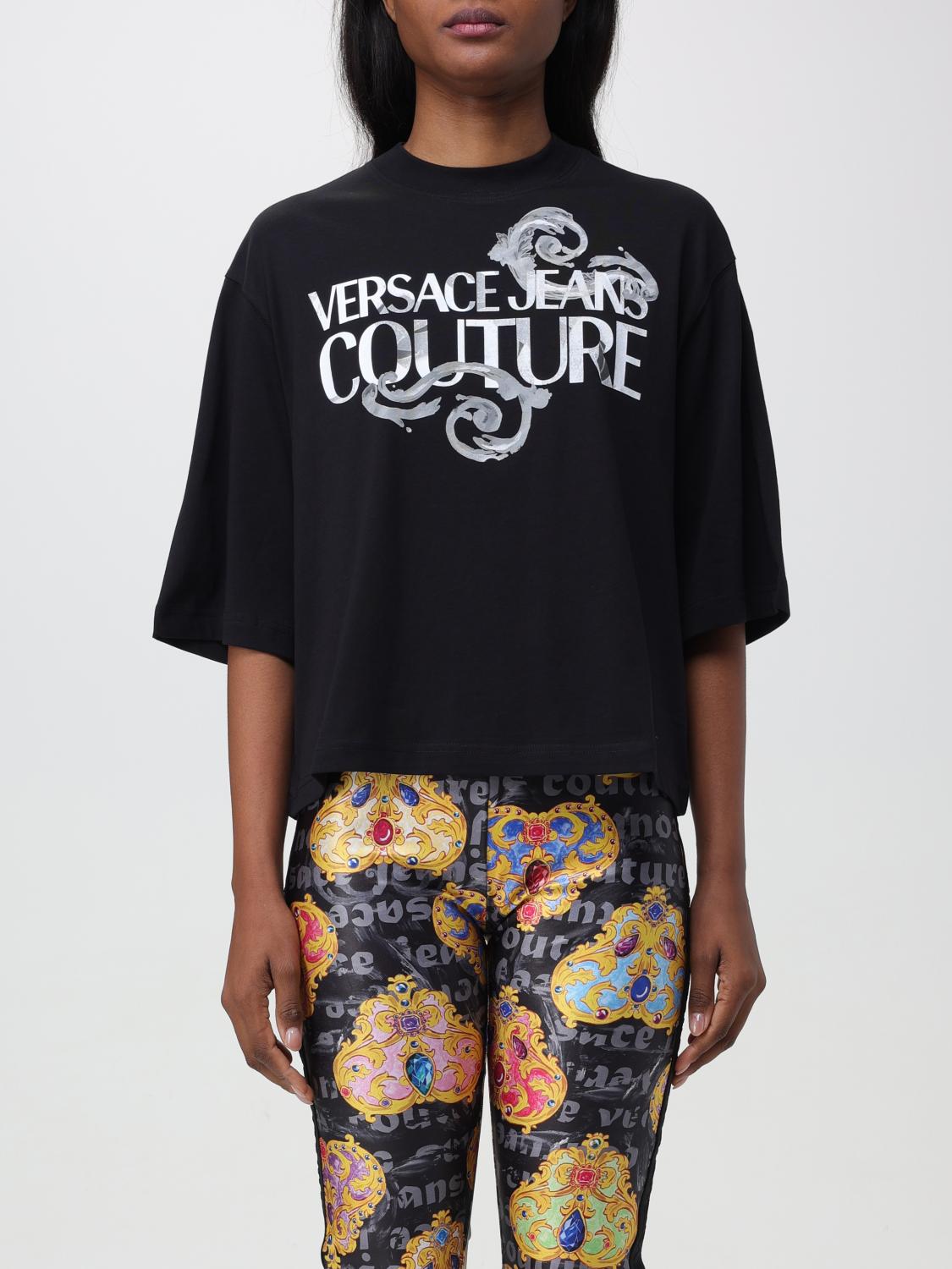 VERSACE JEANS COUTURE Tシャツ: Tシャツ レディース Versace Jeans Couture, ブラック - Img 1