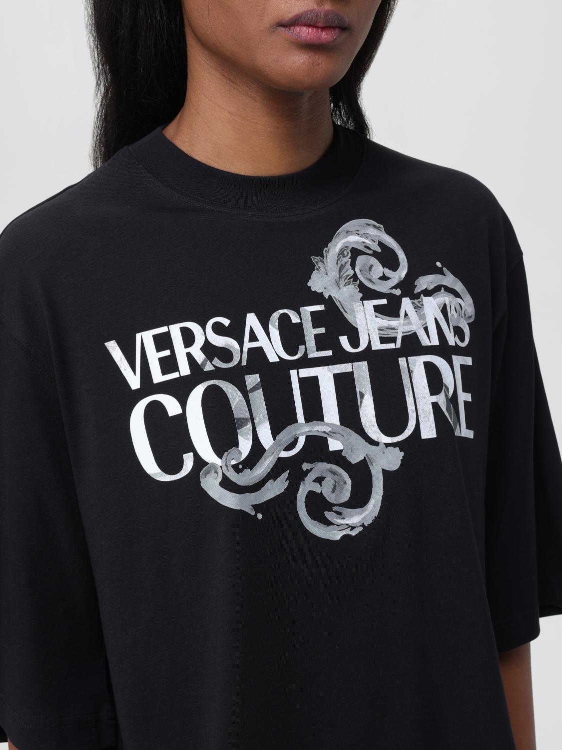 VERSACE JEANS COUTURE Tシャツ: Tシャツ レディース Versace Jeans Couture, ブラック - Img 3