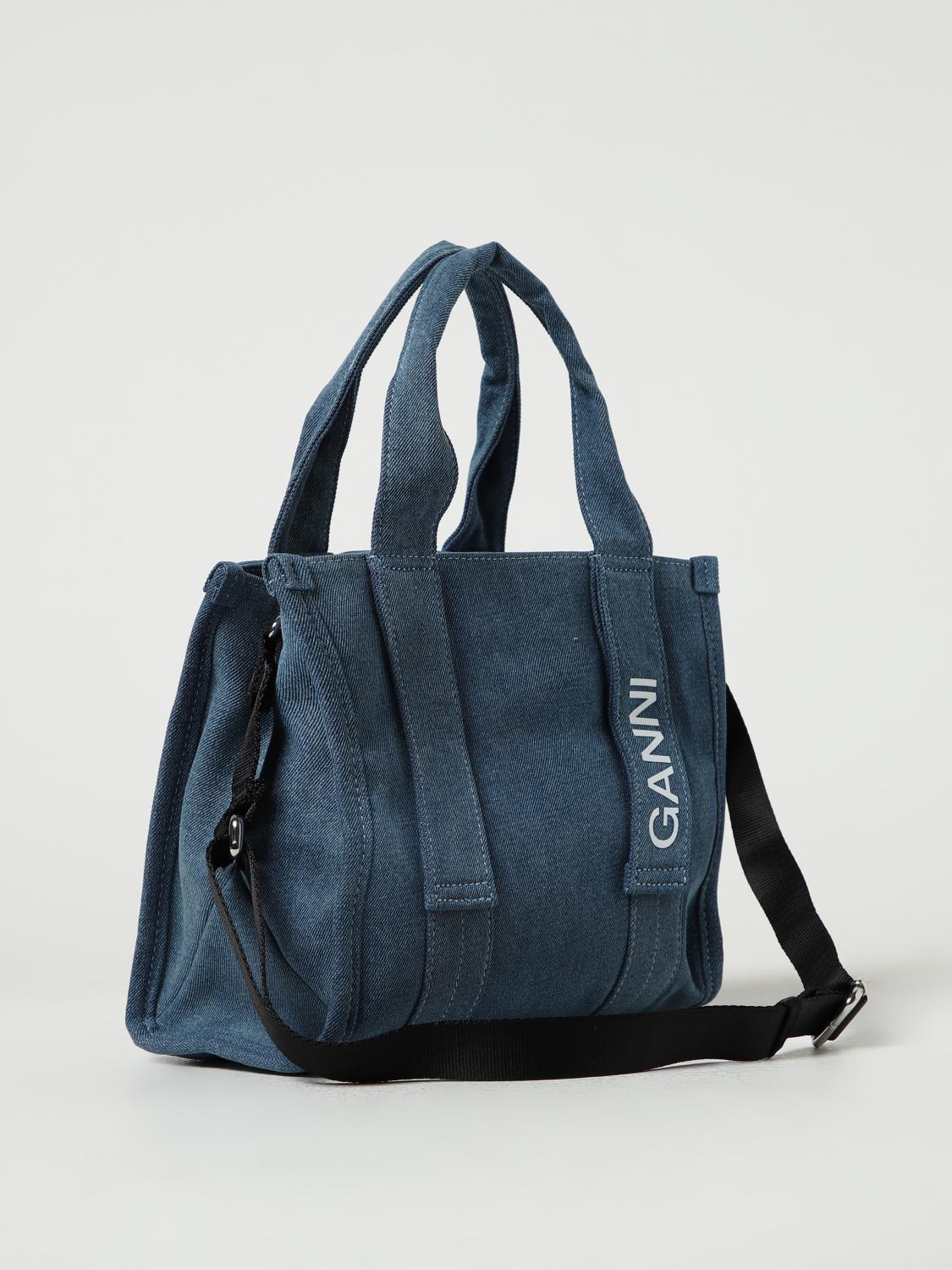 GANNI ドローストリングバッグ 青 ハンドバッグ ショルダーバッグ GANNI ドローストリングバッグ 青 ハンドバッグ ショルダーバッグ