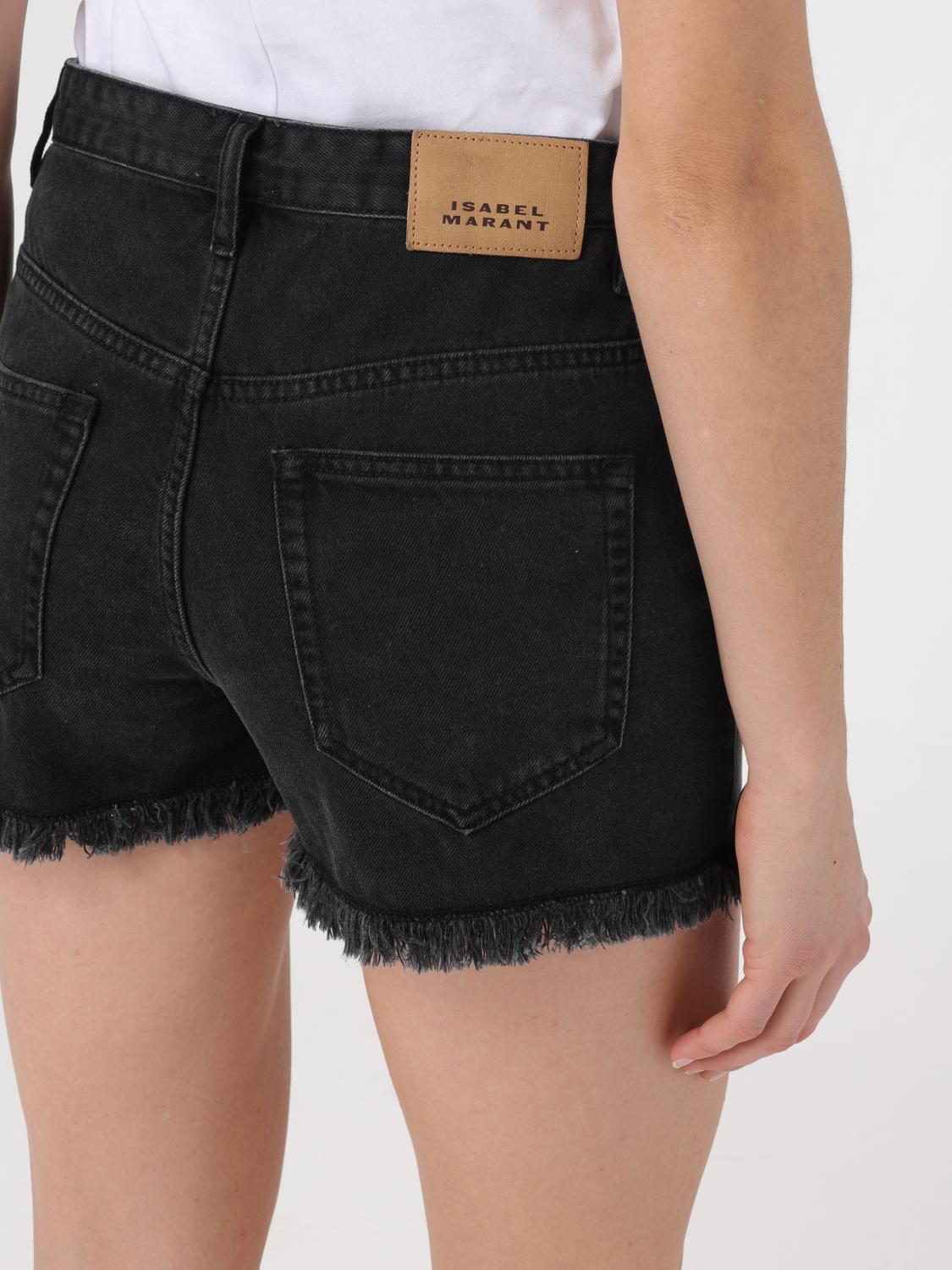 ISABEL MARANT PANTALONCINI: Pantaloncino Isabel Marant in misto cotone, Nero - Img 3