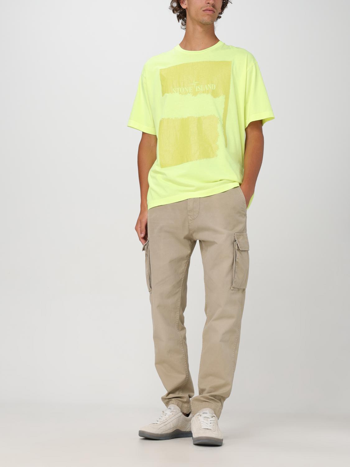 STONE ISLAND CAMISETA: Camiseta hombre Stone Island, Amarillo - Img 2