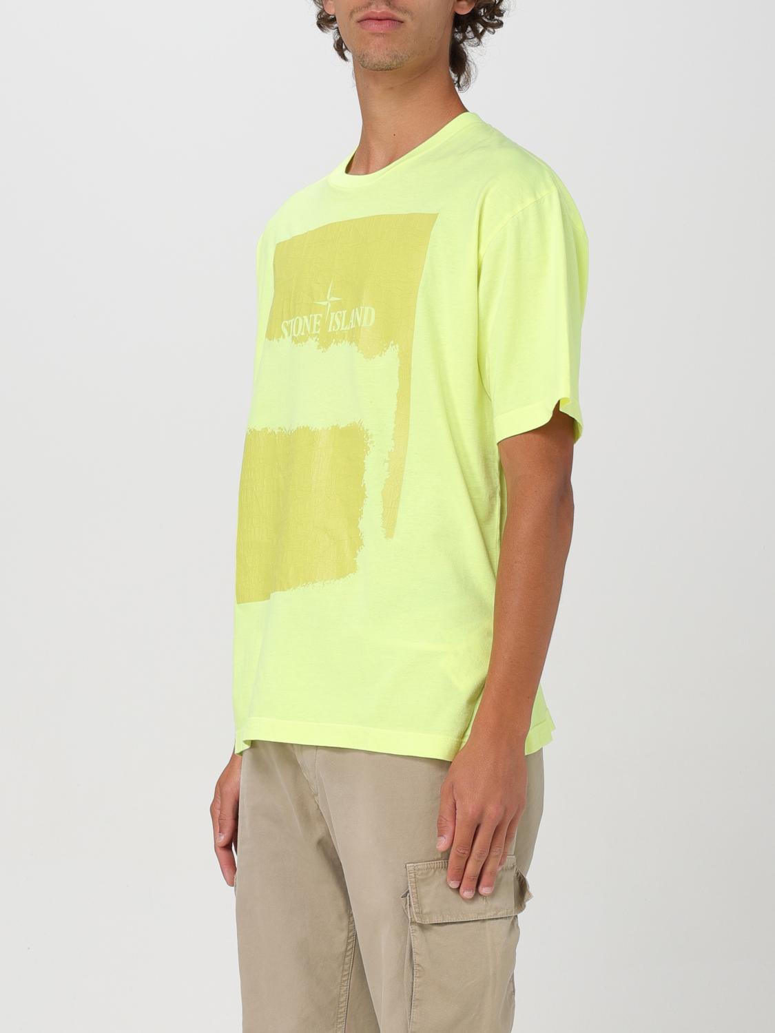 STONE ISLAND CAMISETA: Camiseta hombre Stone Island, Amarillo - Img 4