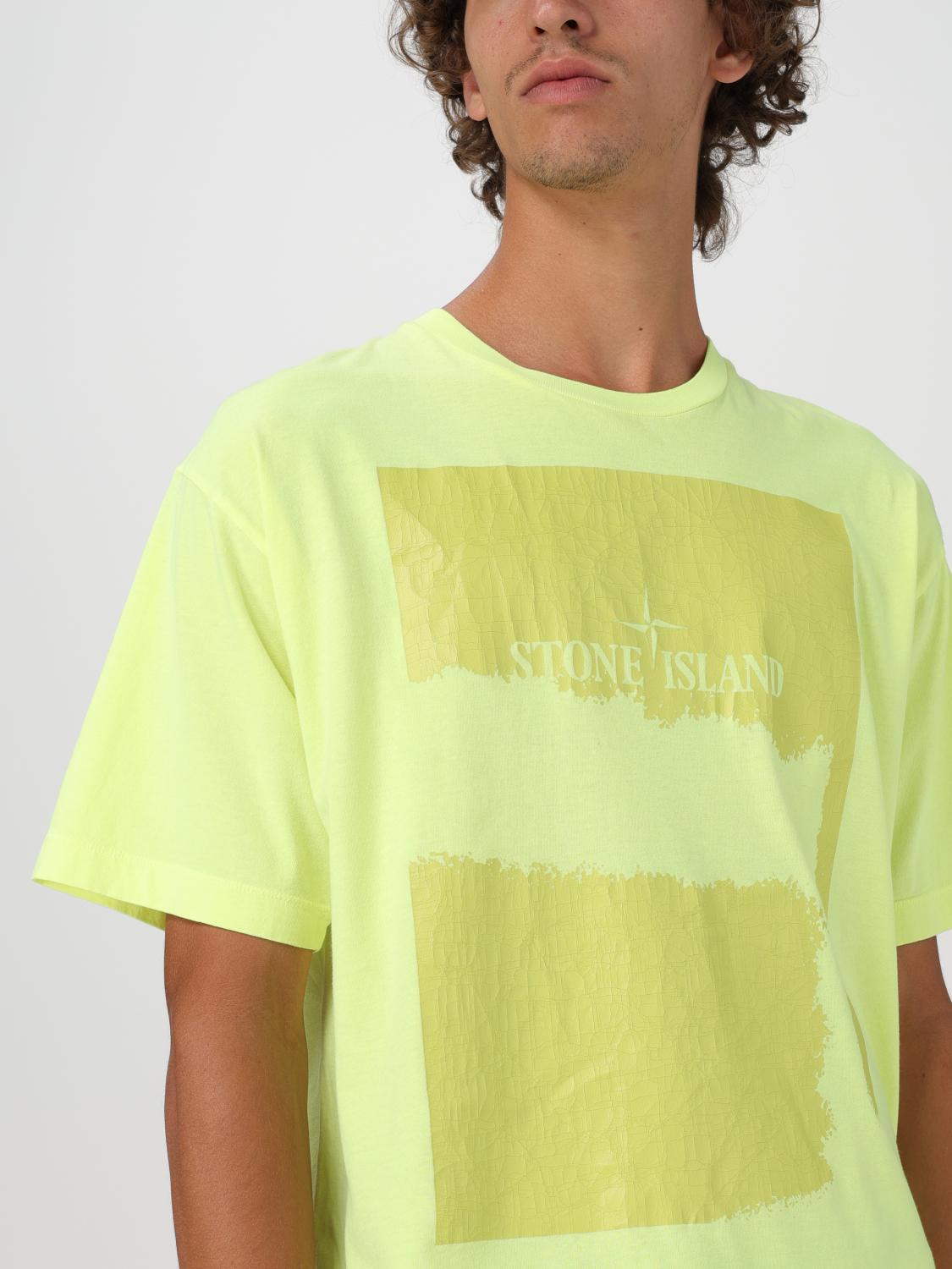 STONE ISLAND CAMISETA: Camiseta hombre Stone Island, Amarillo - Img 5