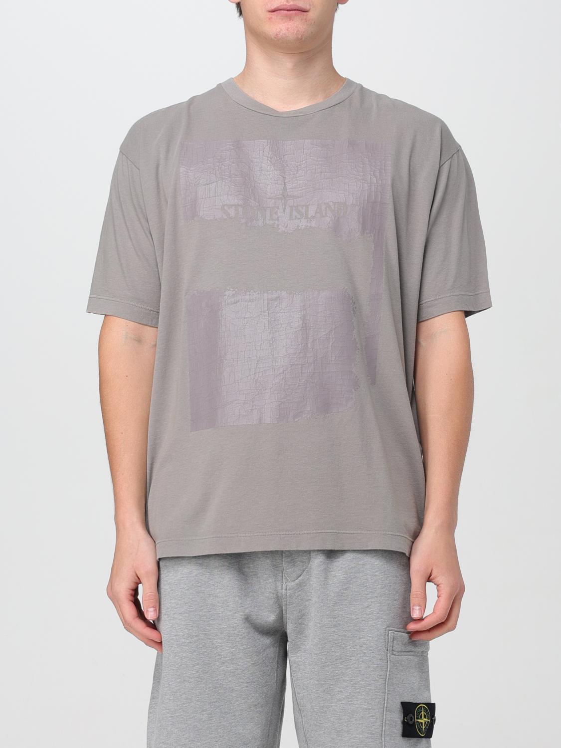 STONE ISLAND T恤: T恤 男士 Stone Island, 米色 - Img 1