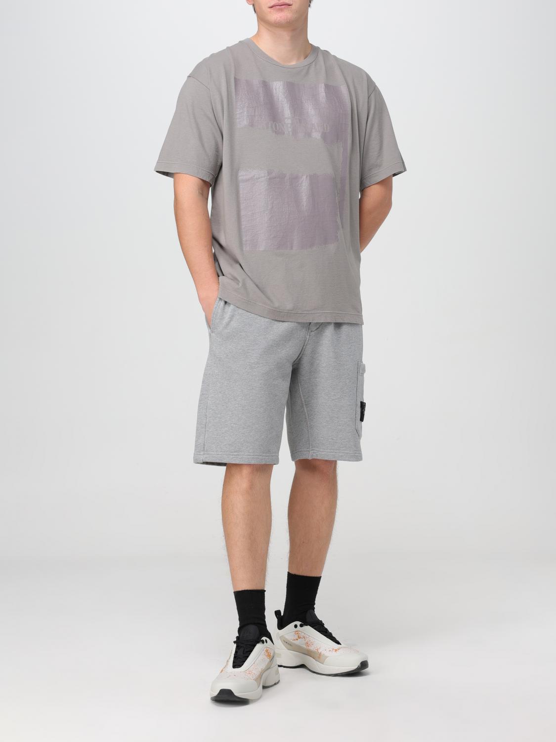 STONE ISLAND T恤: T恤 男士 Stone Island, 米色 - Img 2