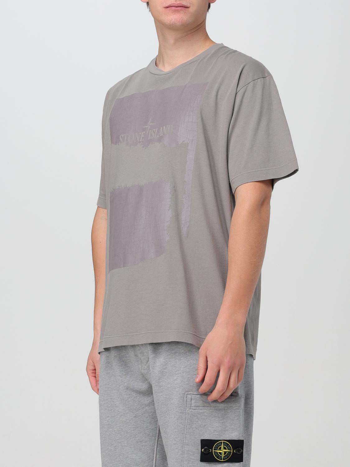 STONE ISLAND T恤: T恤 男士 Stone Island, 米色 - Img 4