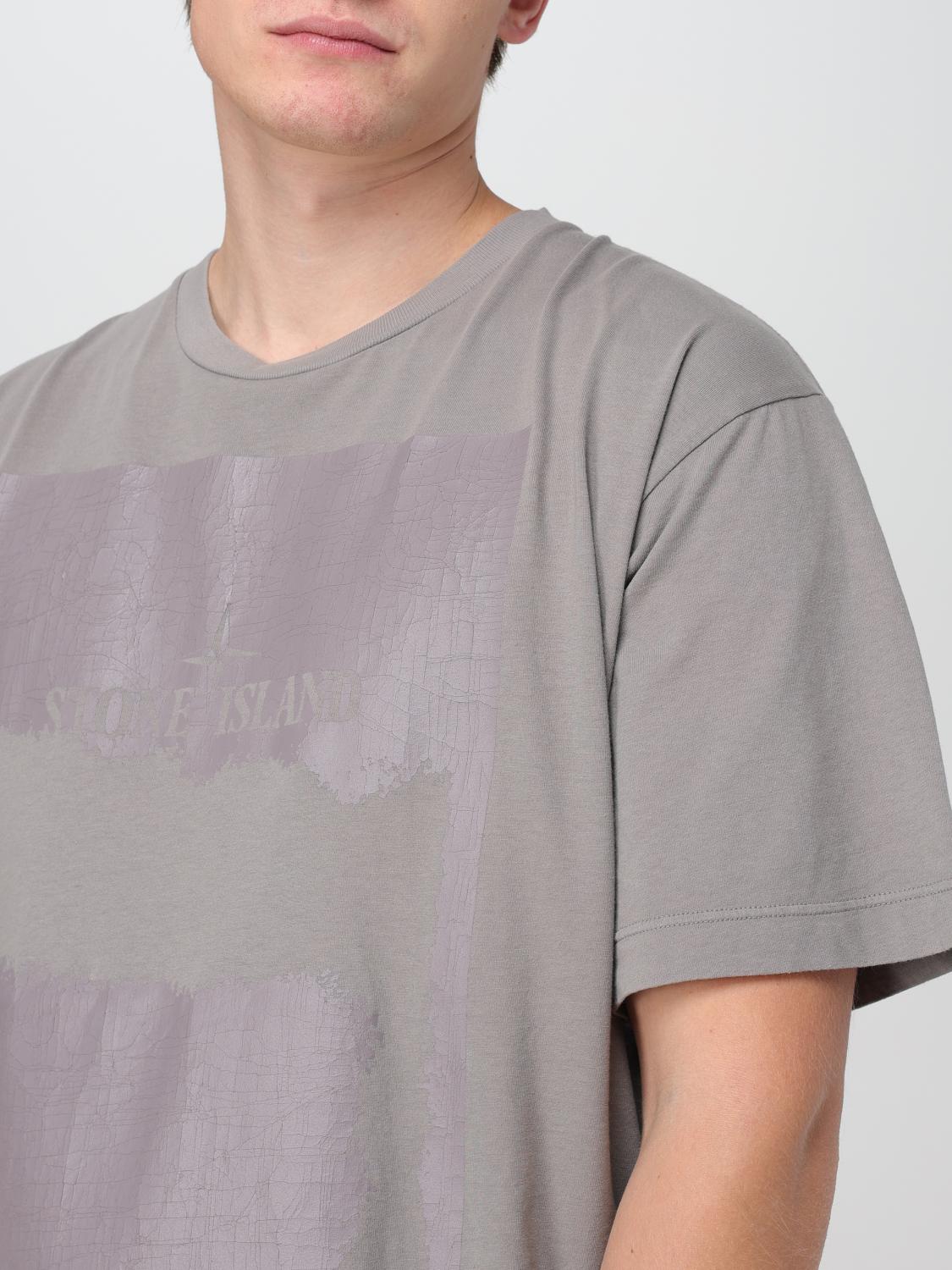 STONE ISLAND T恤: T恤 男士 Stone Island, 米色 - Img 5