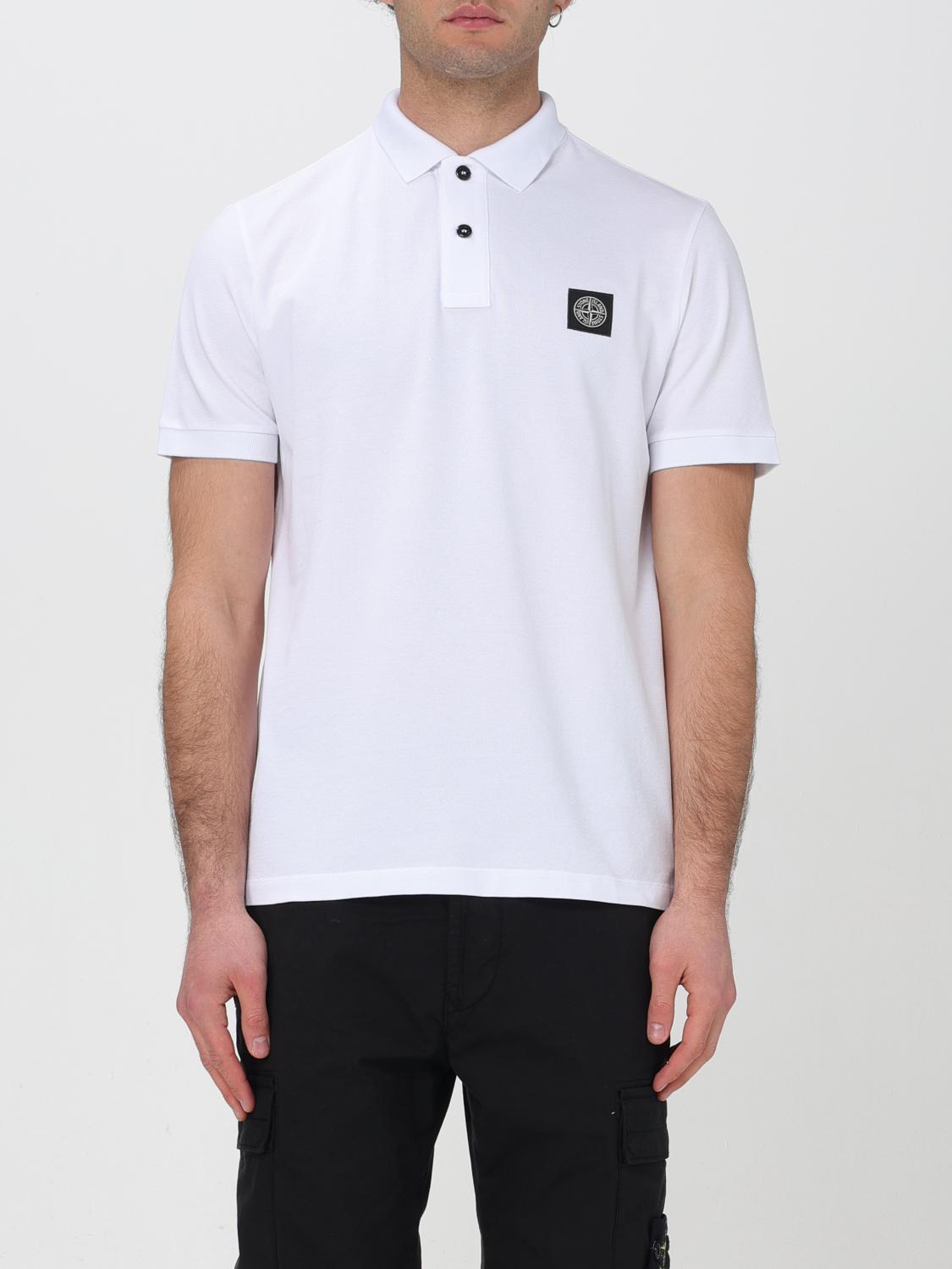 STONE ISLAND POLO: Polo herren Stone Island, Weiß - Img 1