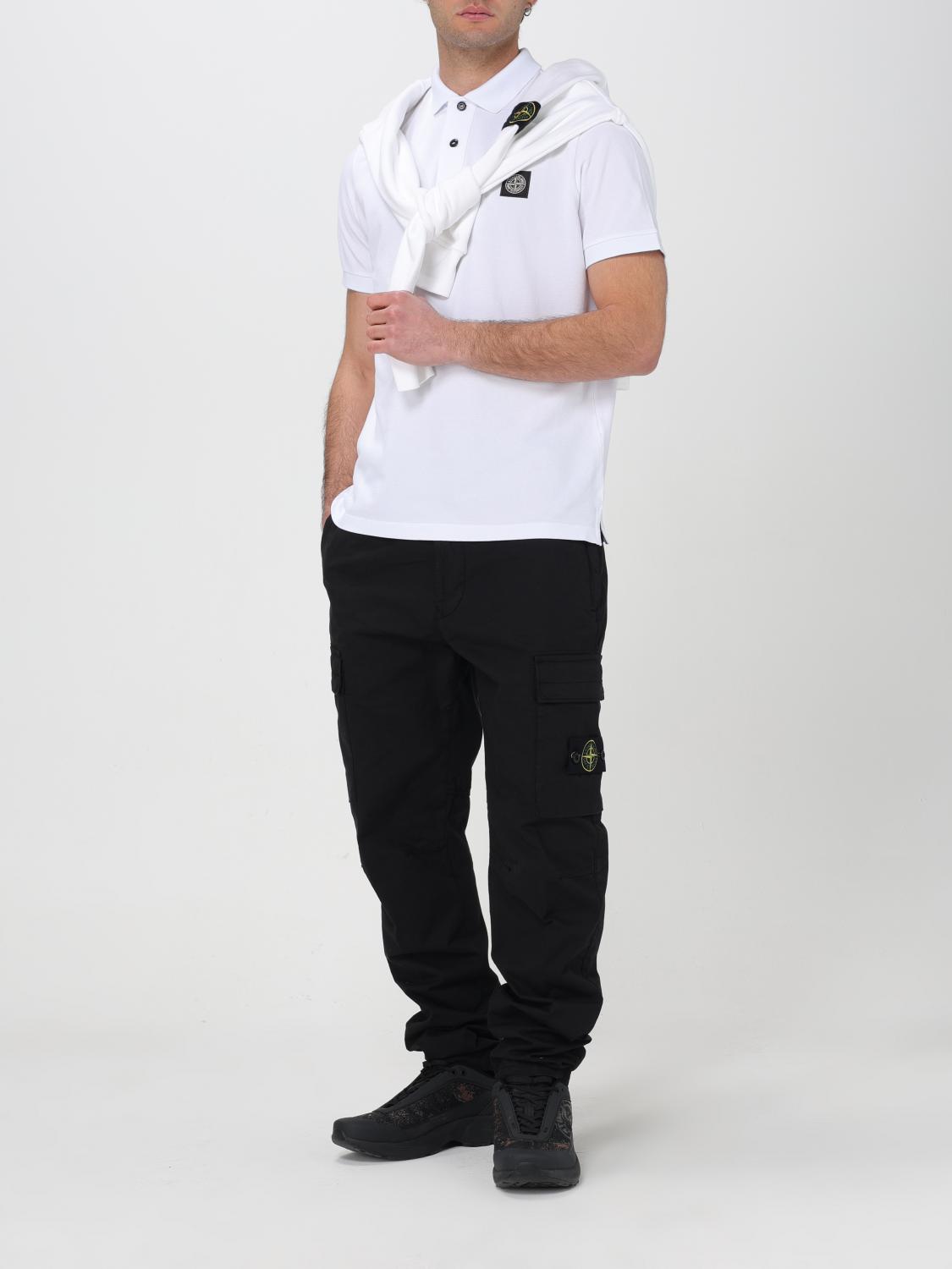 STONE ISLAND POLO: Polo herren Stone Island, Weiß - Img 2